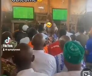 Football Lovers Lash Out At A Lady After She Visited A Viewing Centre And Turned Off The TV During A Match (Video)