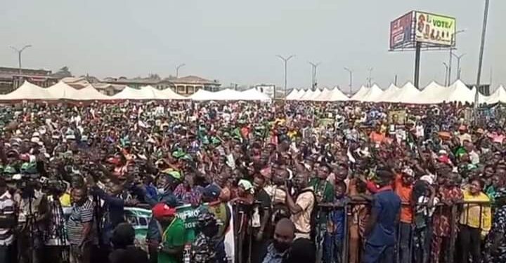 Massive Crowd At Peter Obi’s Rally in Osun State As He Tells Supporters To Vote Out APC, PDP (Photos & Video)