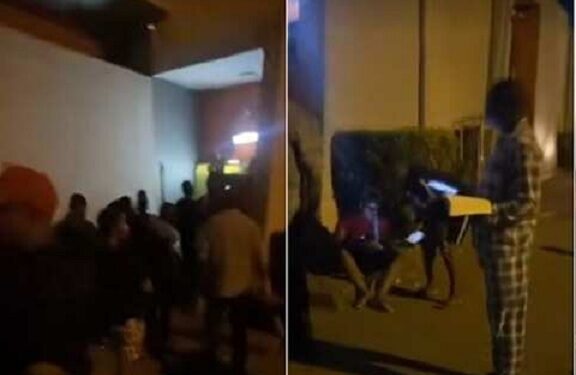 Naira Scarcity: Nigerians Hold Morning Devotion At ATM (Video)