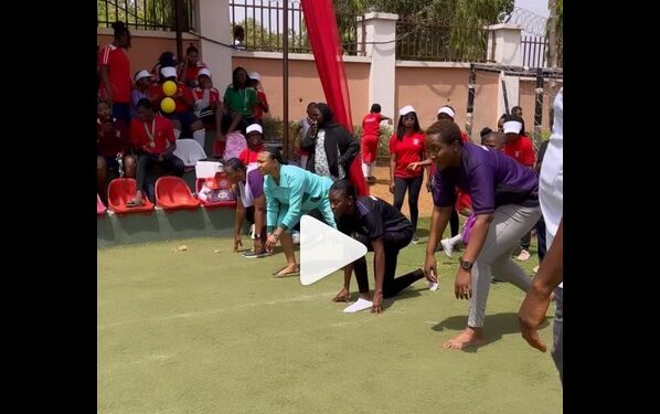 Tonto Dikeh Participates In Son’s Interhouse Sports Competition (Video)