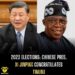 Chinese President Xi Jinping Congratulates Tinubu As President Elect