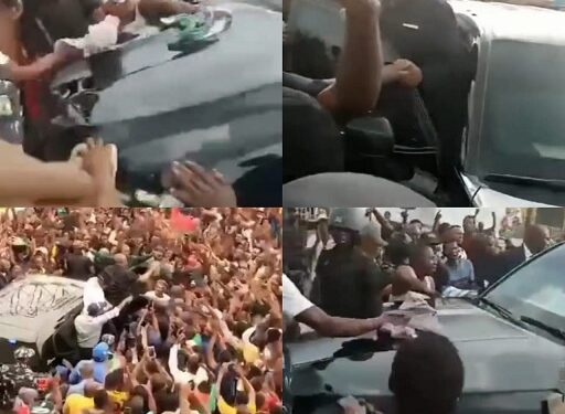 Youths In Benin Remove Their Shirts To Clean Peter Obi’s Car As He Visits For Governorship Campaign (Videos)