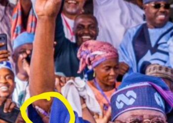 Reactions As Object Looking Like The PICC Line Spotted On Tinubu As He Lands In Abuja (Comments)