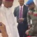 Drama As New Kano Governor, Yusuf Refuses To Sit On Official Chair His Predecessor Ganduje Used (Video)