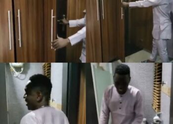 See Trending Video Of An Ibadan Hotel Where The Entrance To The Bathroom And Toilet Is Placed Inside The Wardrobe