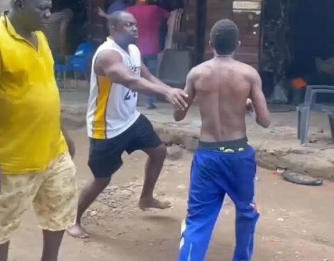 Serious Fight As Nigerian Businessman Refuses To Settle His Boy After 7 years, Accuses Him of Stealing (Video)