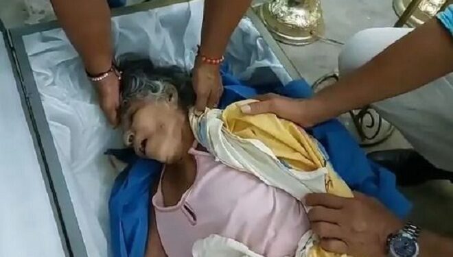 Confusion As Woman Miraculously Comes Back To Life Inside Her Coffin Few Hours To Her Funeral (Video)