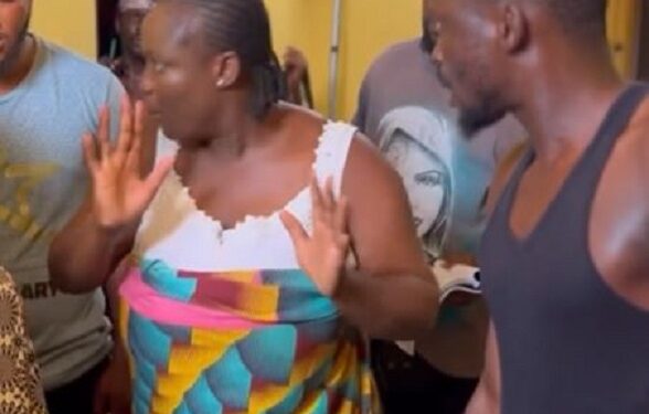 Actress Damilola Oni Refuses To K!ss Colleague “Jigan” On Movie Set (Video)