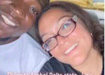 Social Media Users React As Older White Woman Arrives Nigeria To Meet Young Husband (Video & Comments)