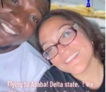 Social Media Users React As Older White Woman Arrives Nigeria To Meet Young Husband (Video & Comments)