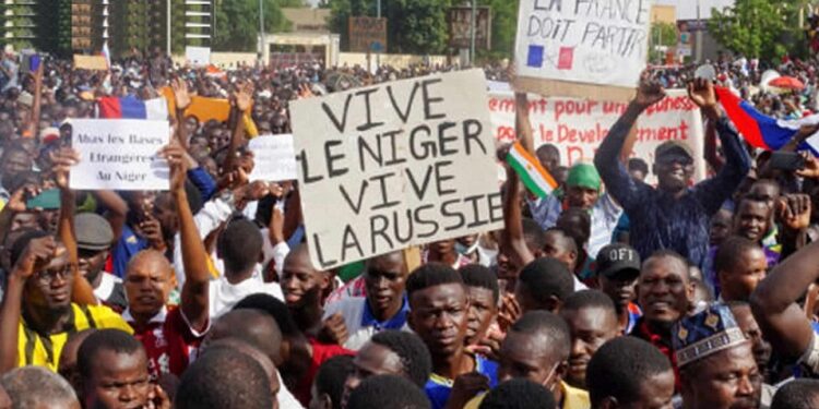 Niger Republic: Protesters, Supporters Of Coup Plotters Attack French Embassy (Video)