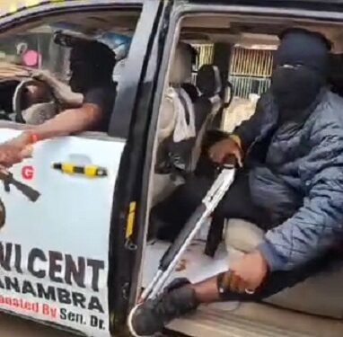 Sit-At-Home: Senator Ifeanyi Uba And Nnewi Vigilante Men Parade In Show Of Force (Video)