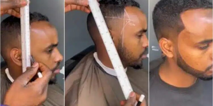 Barber Causes A Stir Online As He Applies Mathematics To Customer’s Haircut (Video)