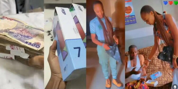 Ex-corper Buys Two Phones For Her Parents With NYSC Allowance As Appreciation Gift (Video)