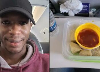 Daniel Regha Boards Flight With “Yam And Palm Oil” To Avoid Poor Airline’s Refreshments (Photos)