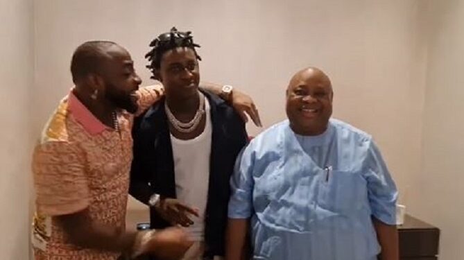 Davido Introduces Shallipopi To Osun Governor, Ademola Adeleke (Video)