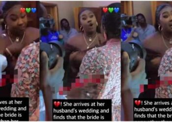 Lady Shocked As She Arrives Husband’s Wedding To See Bride Is Her Best Friend (Video)