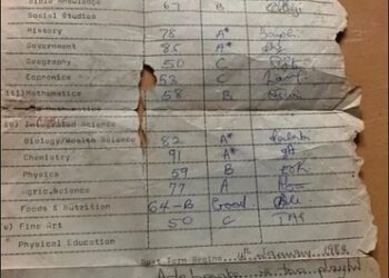 Nigerian Lady Finds Her Mother’s Secondary School Result, Shares Photo Of Teacher’s Remark