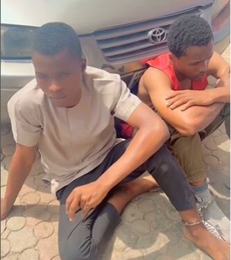 Young Boys Arrested While Robbing A Store In Abuja (Video)