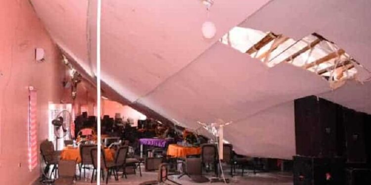Many Hospitalized As Event Centre Collapses On Burial Ceremony Guests