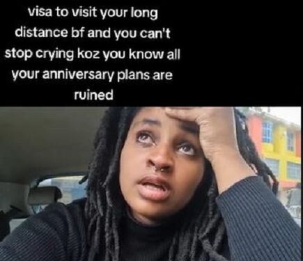Anniversary Plans Ruined – Lady Breaks Down In Tears After Her UK Visa To Visit Boyfriend Was Denied (Video)