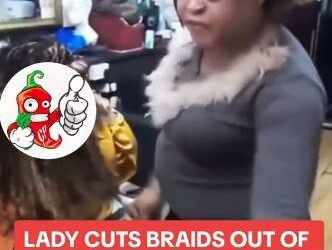 Drama As Hairstylist Cuts Off Customer’s Braids For Refusing To Pay (Video)