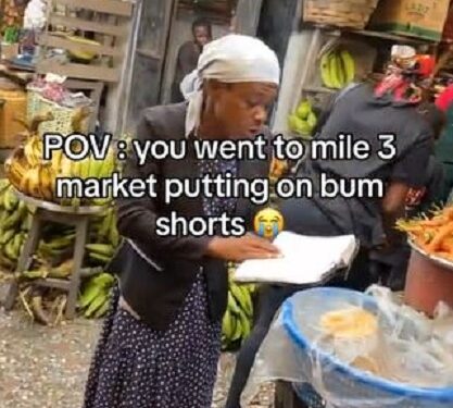 Preacher Lambasts Lady At Market For Wearing Bum Shorts, Fixing Nails (Video)