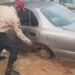 Drama As FRSC Seizes Car Moving With 3 Tyres In Ogun