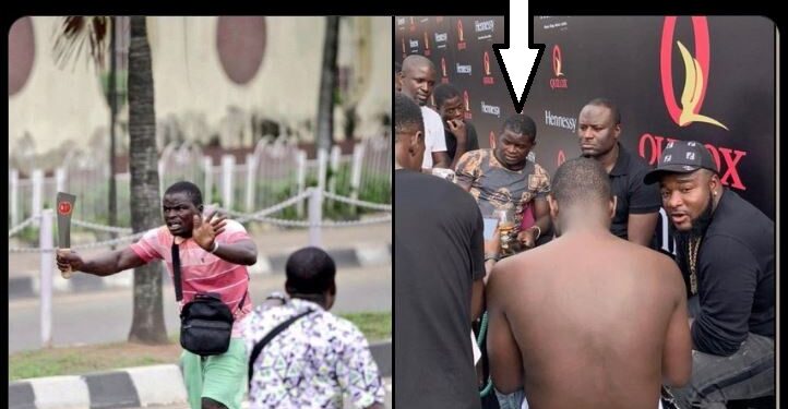 Viral Thug That Attacked Youths With Cutlass During End Sars Protest Spotted With Sam Larry Who Attacked Mohbad (Photos)