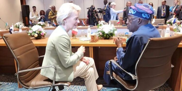 President Tinubu Meets German Chancellor, European Commission President At G20 Summit (Photos)