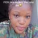 Female Soldier Shed Tears Over Heartbreak (Video)