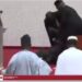 Watch The Moment Ministerial Nominee Collapses On Stage During Screening, Wheeled Out of Senate Chamber (Video)