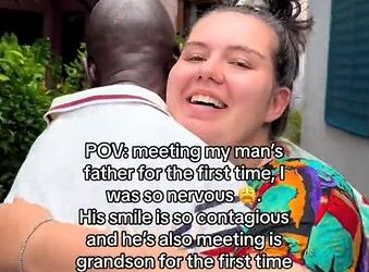 The Heartwarming Moment A Man Met His Son’s Oyinbo Wife For The First Time (Video)