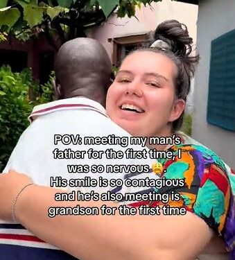 The Heartwarming Moment A Man Met His Son’s Oyinbo Wife For The First Time (Video)