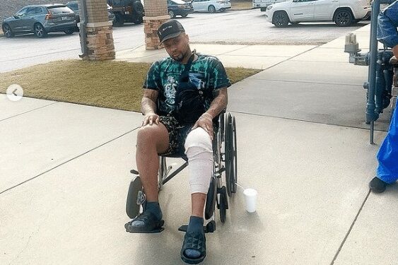 Gov Adeleke’s Son, B-Red Gives Update On His Health, After Undergoing Knee Surgery (Photos)