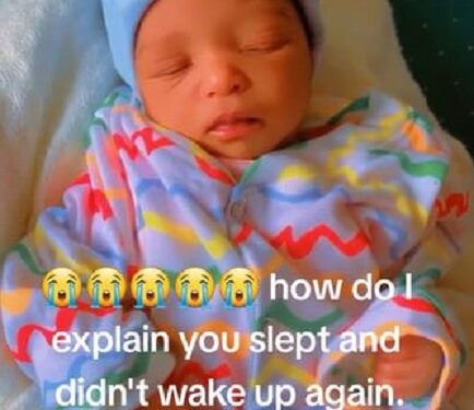 So Sad: Woman Left Heartbroken As Her Baby Dies In His Sleep (Video)