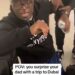 Man Falls To The Ground In Shock As Son Surprises Him With A Visit To Dubai (Video)