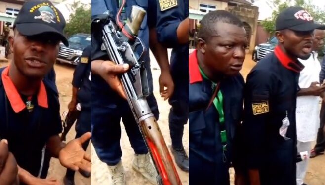 “They Came Here And Collected My Magazine” – NSCDC Officials Accuse Politicians And Police Officers Of Disarming Them And Disrupting Elections In Imo State (Video)