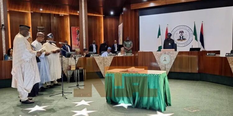 Tinubu Swear-in Eight New Permanent Secretaries (See Full List)