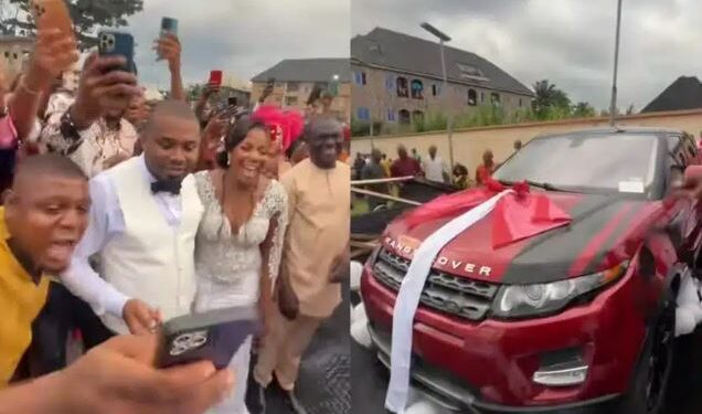 Groom Stuns Many People On His Wedding Day As He Surprises His Bride With Brand New Range Rover (Video)
