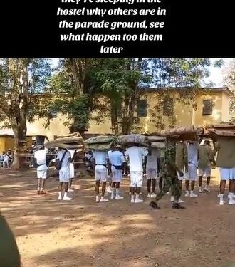 Soldiers Order Corpers To March With Mattresses On Their Heads For Dodging Morning Parade (Video)