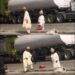 See The Heartwarming Moment A Patient Elderly Man Helped His “Stubborn” Wife To Climb A Road Divider (Video)