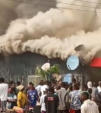 Fire Razes Building After Generator Powered By Cooking Gas Explodes In Delta State (Video)