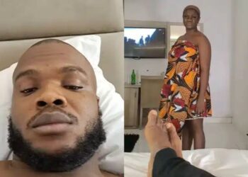 Man Drags Wife For Tying Wrapper Inside Hotel Room, Nigerians React (Photos)