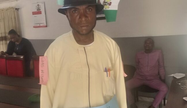 Economic Hardship: Man Embarks On Lone Protest in Akwa Ibom (Photo)