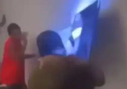 Drama As Angry Fans Destroy Television Over Nigeria’s Tragic AFCON Loss (Video)