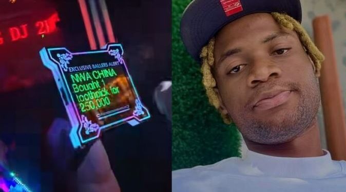Mixed Reactions As Nigerian Big Boy Buys 1 Toothpick For ₦250,000 In A Club (Video)
