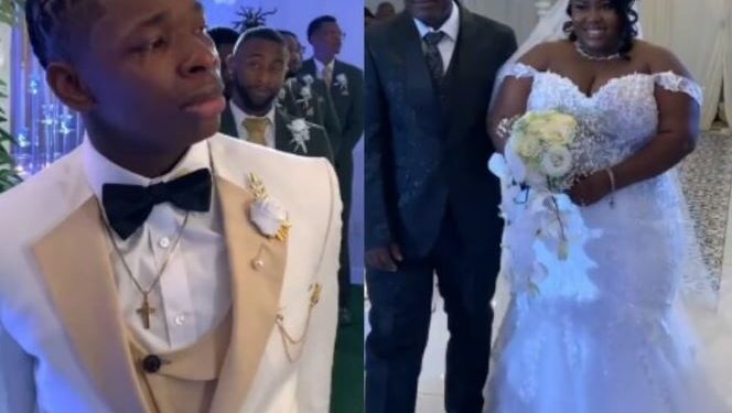 Groom Breaks Down In Tears As Bride Walks To Him On Wedding Day (Video)