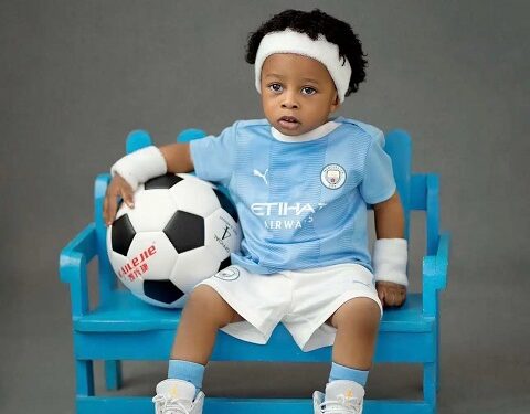 Mohbad’s Son, Liam Celebrates First Birthday With Football-Themed Photoshoot