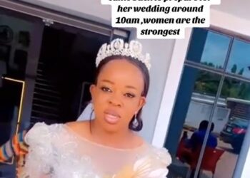 “You Are Risking Your Life” – Nigerians Tell Woman Who Gave Birth At 4am, Did Wedding At 10am Same Day (Video)
